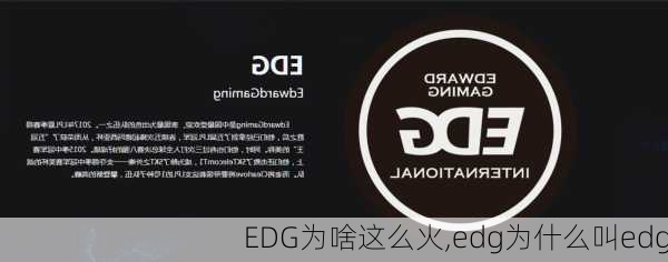 EDG为啥这么火,edg为什么叫edg