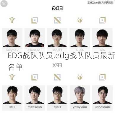 EDG战队队员,edg战队队员最新名单