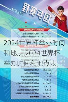 2024世界杯举办时间和地点,2024世界杯举办时间和地点表