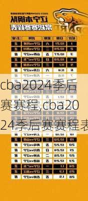 cba2024季后赛赛程,cba2024季后赛赛程表