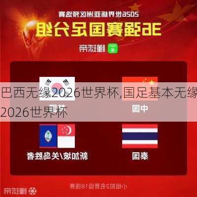 巴西无缘2026世界杯,国足基本无缘2026世界杯