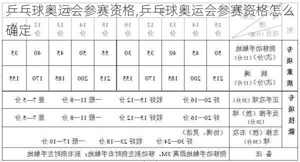 乒乓球奥运会参赛资格,乒乓球奥运会参赛资格怎么确定