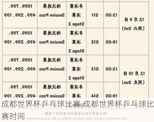 成都世界杯乒乓球比赛,成都世界杯乒乓球比赛时间