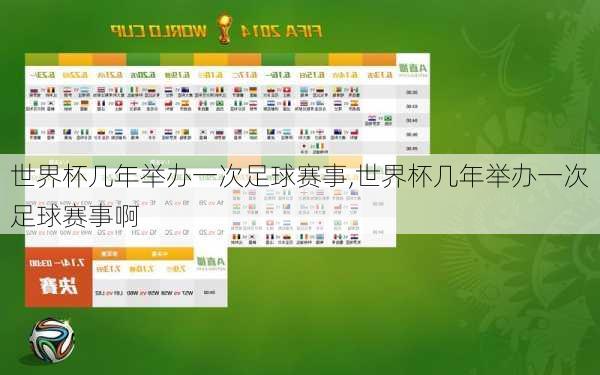 世界杯几年举办一次足球赛事,世界杯几年举办一次足球赛事啊