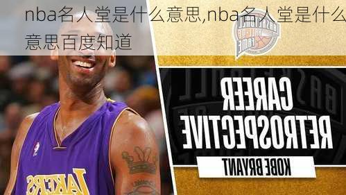 nba名人堂是什么意思,nba名人堂是什么意思百度知道