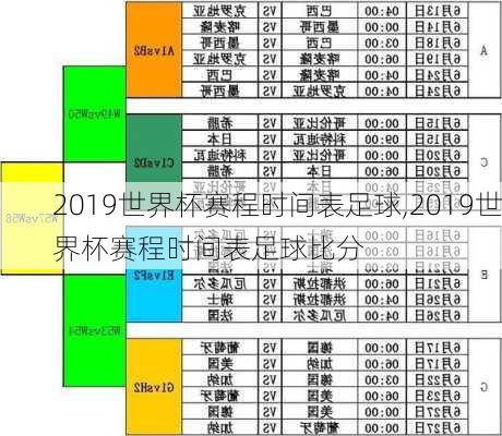 2019世界杯赛程时间表足球,2019世界杯赛程时间表足球比分