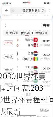 2030世界杯赛程时间表,2030世界杯赛程时间表最新