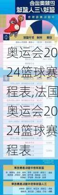 奥运会2024篮球赛程表,法国奥运会2024篮球赛程表