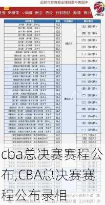 cba总决赛赛程公布,CBA总决赛赛程公布录相