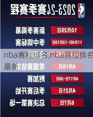 nba赛程排名,nba赛程排名最新