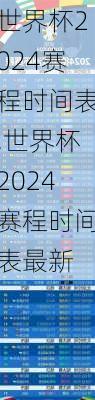 世界杯2024赛程时间表,世界杯2024赛程时间表最新