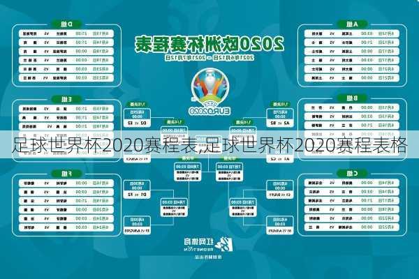 足球世界杯2020赛程表,足球世界杯2020赛程表格