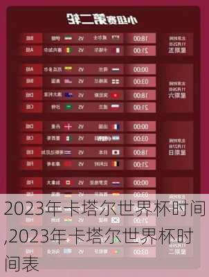 2023年卡塔尔世界杯时间,2023年卡塔尔世界杯时间表