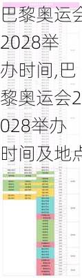 巴黎奥运会2028举办时间,巴黎奥运会2028举办时间及地点