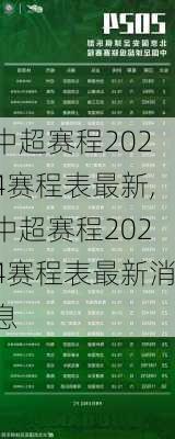 中超赛程2024赛程表最新,中超赛程2024赛程表最新消息