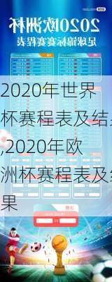 2020年世界杯赛程表及结果,2020年欧洲杯赛程表及结果