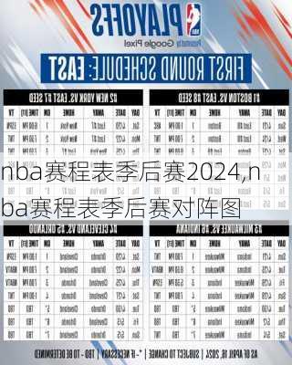 nba赛程表季后赛2024,nba赛程表季后赛对阵图