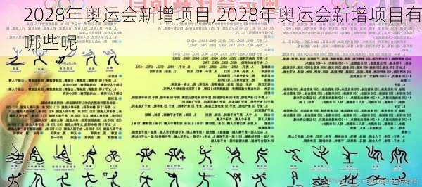 2028年奥运会新增项目,2028年奥运会新增项目有哪些呢