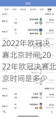 2022年欧冠决赛北京时间,2022年欧冠决赛北京时间是多少