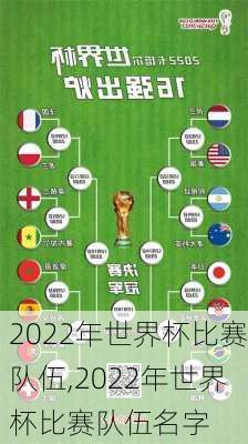 2022年世界杯比赛队伍,2022年世界杯比赛队伍名字