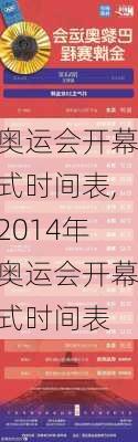 奥运会开幕式时间表,2014年奥运会开幕式时间表