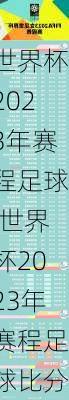 世界杯2023年赛程足球,世界杯2023年赛程足球比分
