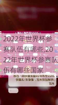 2022年世界杯参赛队伍有哪些,2022年世界杯参赛队伍有哪些国家