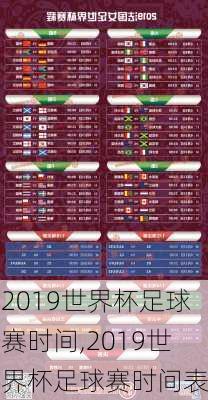 2019世界杯足球赛时间,2019世界杯足球赛时间表