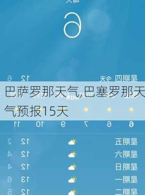 巴萨罗那天气,巴塞罗那天气预报15天