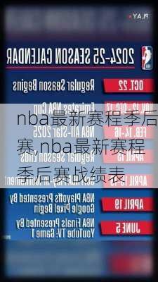 nba最新赛程季后赛,nba最新赛程季后赛战绩表