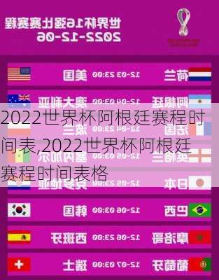 2022世界杯阿根廷赛程时间表,2022世界杯阿根廷赛程时间表格