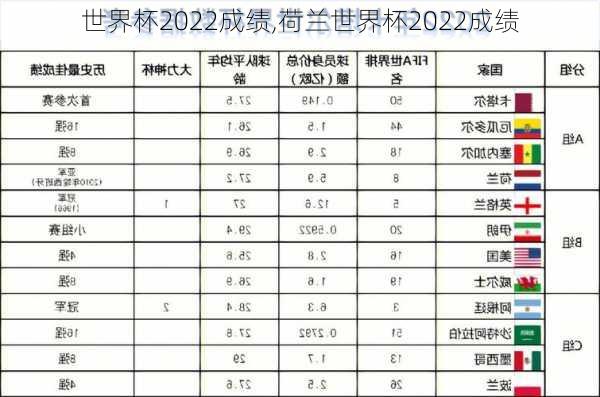 世界杯2022成绩,荷兰世界杯2022成绩