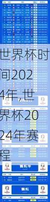 世界杯时间2024年,世界杯2024年赛程