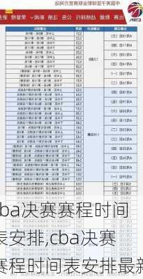 cba决赛赛程时间表安排,cba决赛赛程时间表安排最新