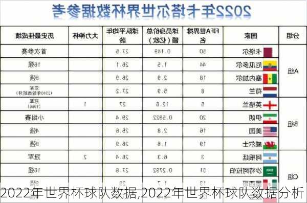 2022年世界杯球队数据,2022年世界杯球队数据分析