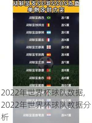 2022年世界杯球队数据,2022年世界杯球队数据分析