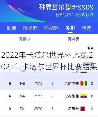 2022年卡塔尔世界杯比赛,2022年卡塔尔世界杯比赛结果