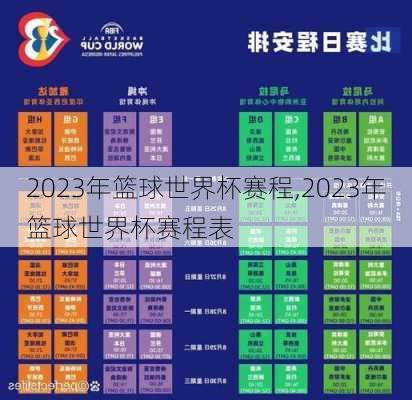 2023年篮球世界杯赛程,2023年篮球世界杯赛程表