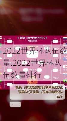 2022世界杯队伍数量,2022世界杯队伍数量排行