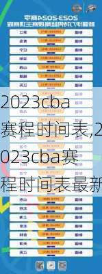 2023cba赛程时间表,2023cba赛程时间表最新