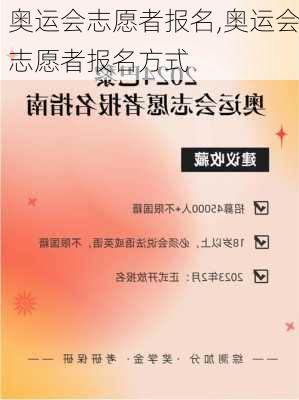 奥运会志愿者报名,奥运会志愿者报名方式