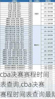 cba决赛赛程时间表查询,cba决赛赛程时间表查询最新