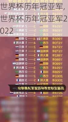 世界杯历年冠亚军,世界杯历年冠亚军2022