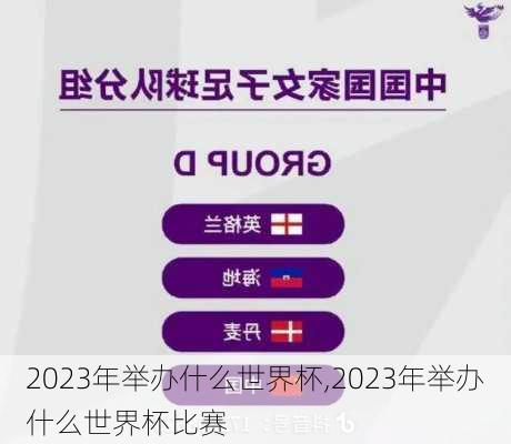 2023年举办什么世界杯,2023年举办什么世界杯比赛