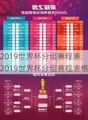 2019世界杯分组赛程表,2019世界杯分组赛程表格