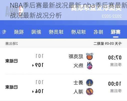 NBA季后赛最新战况最新,nba季后赛最新战况最新战况分析