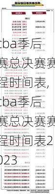 cba季后赛总决赛赛程时间表,cba季后赛总决赛赛程时间表2023