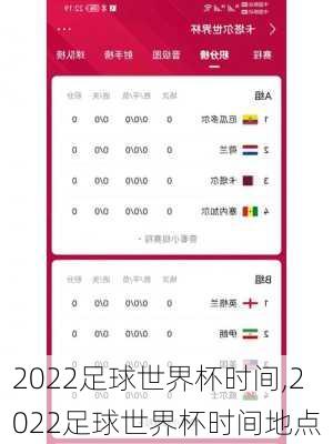 2022足球世界杯时间,2022足球世界杯时间地点