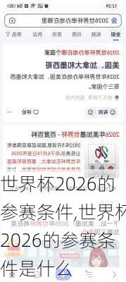 世界杯2026的参赛条件,世界杯2026的参赛条件是什么