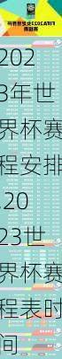 2023年世界杯赛程安排,2023世界杯赛程表时间